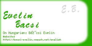 evelin bacsi business card